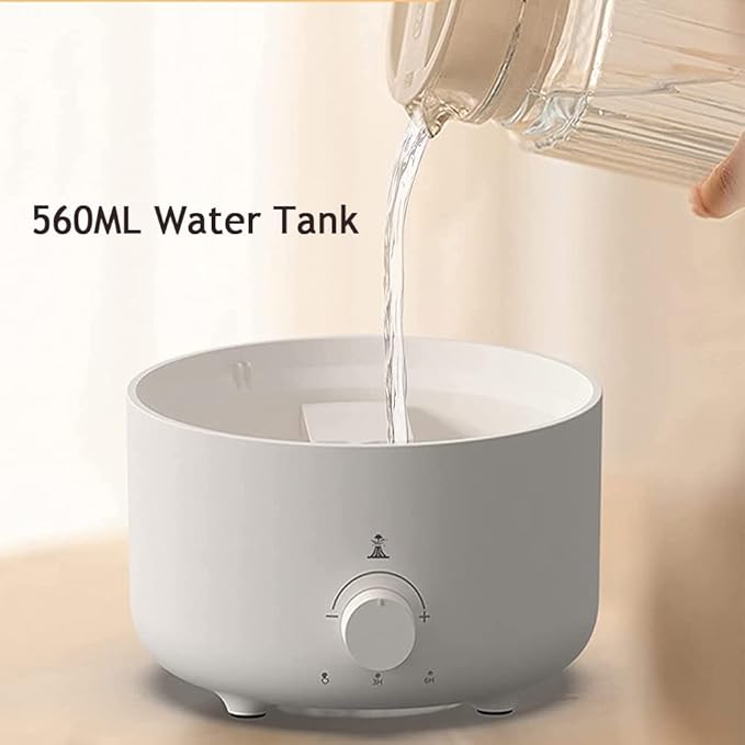 Essential Oil Diffusers 560ML,Cool Mist Humidifier Remote Control Ultrasonic Diffuser Flame Volcano with Jellyfish Shaped Spray for Bedroom, Living Room, Office, Spa and Yoga Room