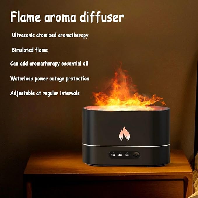 Aromatherapy Machine, Humidifier, Ambient Light, Essential Oil Diffuser, Suitable for Bedroom and Living Room, Automatic Power-Off Without Water (Black) 1