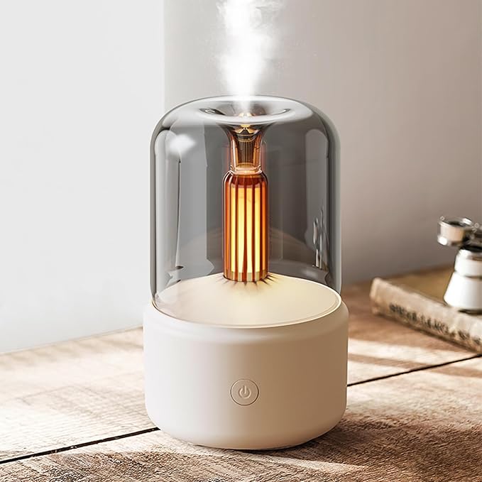 Essential Oil Diffuser, 150ml Aromatherapy Diffuser with Auto Shut-Off Function, Ultrasonic Diffusers for Essential Oils, Cool Mist Humidifier with Warm Lights, for Home & Office